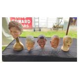 Mannequin heads and rubber masks