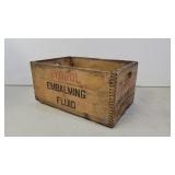 Hydrol embalming fluid wooden crate