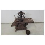Crescent cast iron miniature stove