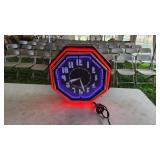 Neon Specialties large neon wall clock