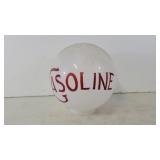 Visible gas pump milk glass globe