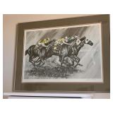 2pc Framed Horse Print Signed & Numbered By Artist