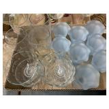 Sundae Dishes, Frosted Blue Sundae Dishes