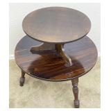 2 Tier Round Wooden Side/ End Table