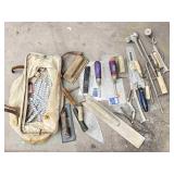 Concrete Masonry Tools: Trowels, Striker, Levels