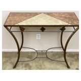 Metal Frame Tile Top Hall/ Sofa Back Table