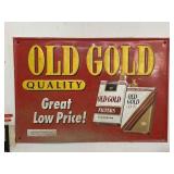 Old Gold Cigarettes Metal Advertisement Sign