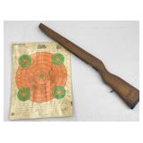 Wooden Rifle Stock, 100 Yard Paper Rifle Targets
