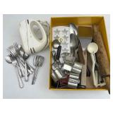 Hand Mixer, Cookie Cutters, Flatware, Rolling Pin