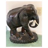 Cast Composite Elephant Statuette Cast Composite Elephant Statuette