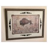 Large Framed Bounded Print: Buffalo