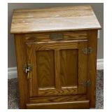 Wooden Oak Side Table Cabinet