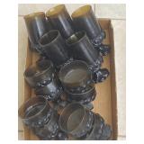 Vintage Brown Glassware Goblets, Sundae Dishes