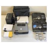 6pc Video Projectors, Cords, Case