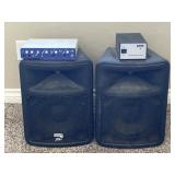 2pc Peavy PA loudspeaker, microphone amplifiers