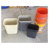 4pc Plastic Trashcan, 4pc Bucket