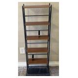Metal Frame Wooden Shelf Media Cabinet