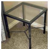 Glass Top Metal Base Side/ End Table