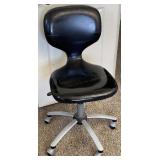 Black Plastic Leather Office Chair