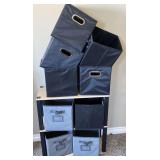 Folding Canvas Cubby Storage, Bookshelf
