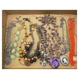 Assorted Beaded, Chain Natural Stone Necklaces