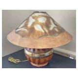 Table Lamp With Hand Hammered Metal Shade