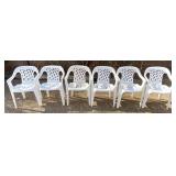6pc Stacking Plastic Chairs
