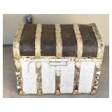 Vintage Decorative Wood & Metal Trunk