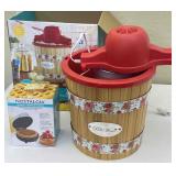 4 Quart Ice Cream Maker, Mini Waffle Maker