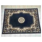 Large 8'x10' Area Rug: Black & White Pattern