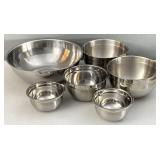 6pc Stainless Steel Mixing Bowls
