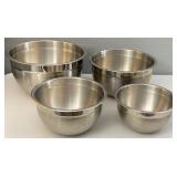 4pc Tranontina 18/10 Stainless Steel Bowls