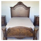 Queen Size Headboard, Footboard, Mattress