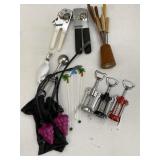 Bar Service Ware: Cork Screws, Openers +