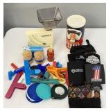 Bag Clips, Coozies, Portion Scale, Toothpicks, Tin