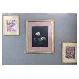 3pc Framed Artwork: Panda, Geisha Girls