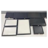 9pc Glass Top Riker Mounts/ Jewelry Displays Cases