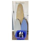 2pc Electric Clothes Steam Irons, Boards, Basket