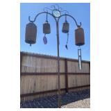 Yard Art: Metal Wind Chimes, Shepherds Hook