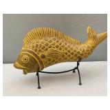 Large 22 Inch Ceramic Fish Decor Display
