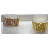 2pc Goldtone Rings