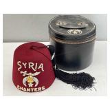 Turin & Co. Red Felt Fez Hat