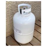 30 pound propane tank: approximately 70% full