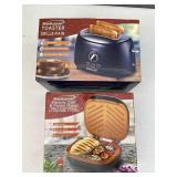 New inbox Panini maker, two slice toaster