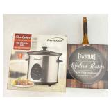 3qt Stainless Steel Slow Cooker, Nonstick Skillet
