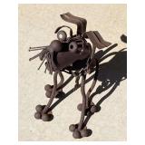 Yard Art: Rusted Metal Doggy Figurine