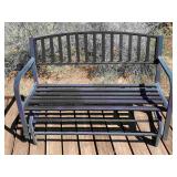 Metal patio glider bench loveseat