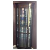 Lighted 5 Shelf Corner Curio Display Cabinet