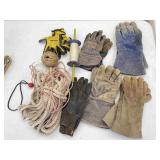 Leather Gloves, Welding Gloves, Rope, String