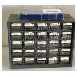 Small Parts Organizer Bin With Contents